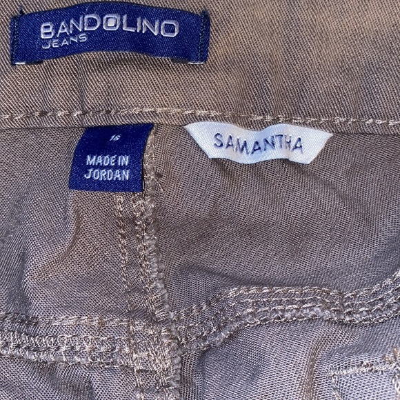 New Bandolino Samantha color chrome size16straight leg jeans - Picture 8 of 10